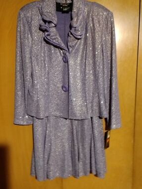Terramina Sparkle Lavender Jacket and Skirt Set